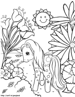 A coloring page of my little pony